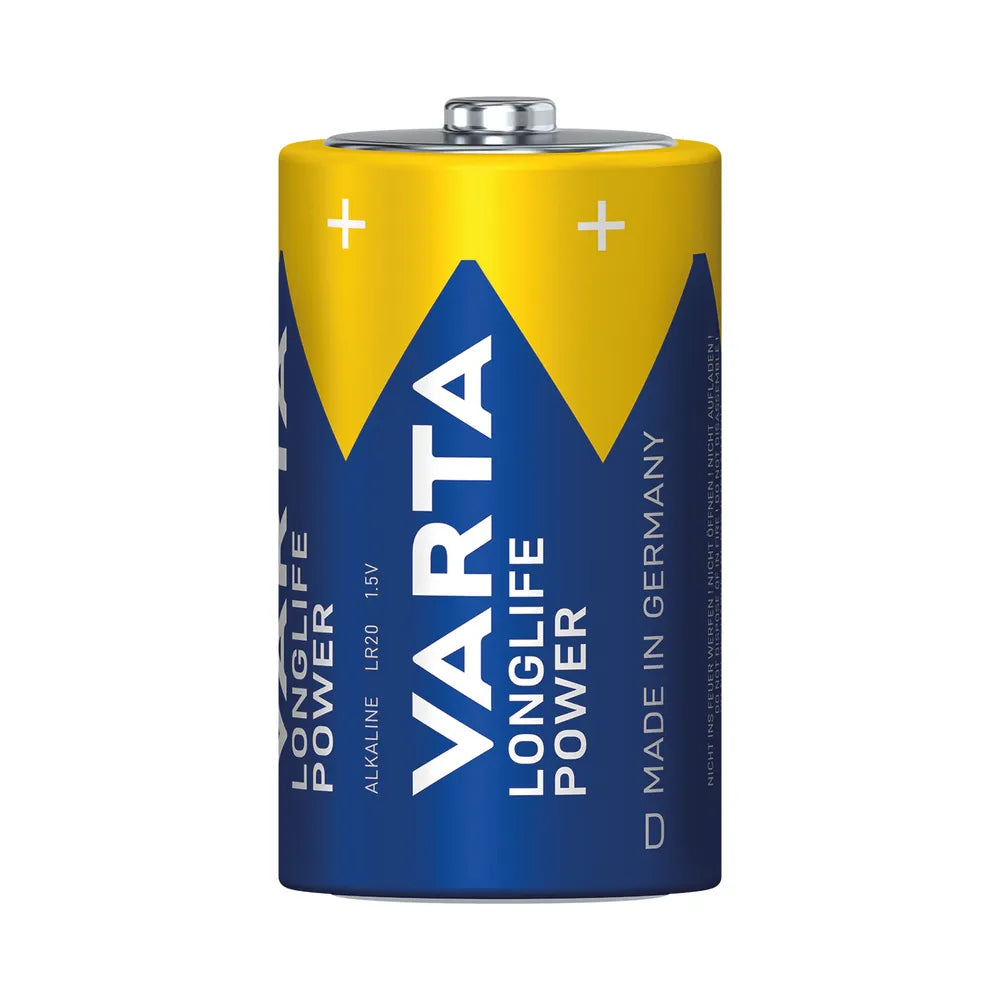 Varta Longlife Power D Alkaline Battery 1.5V (Pack of 2)