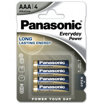 Pilas alcalinas Panasonic Everyday Power tamaño AAA | Paquete de 4