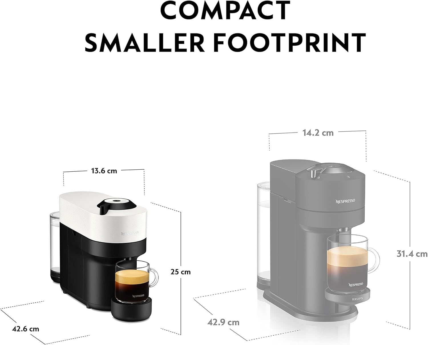 Nespresso Vertuo Pop Coffee Pod Machine - Coconut White