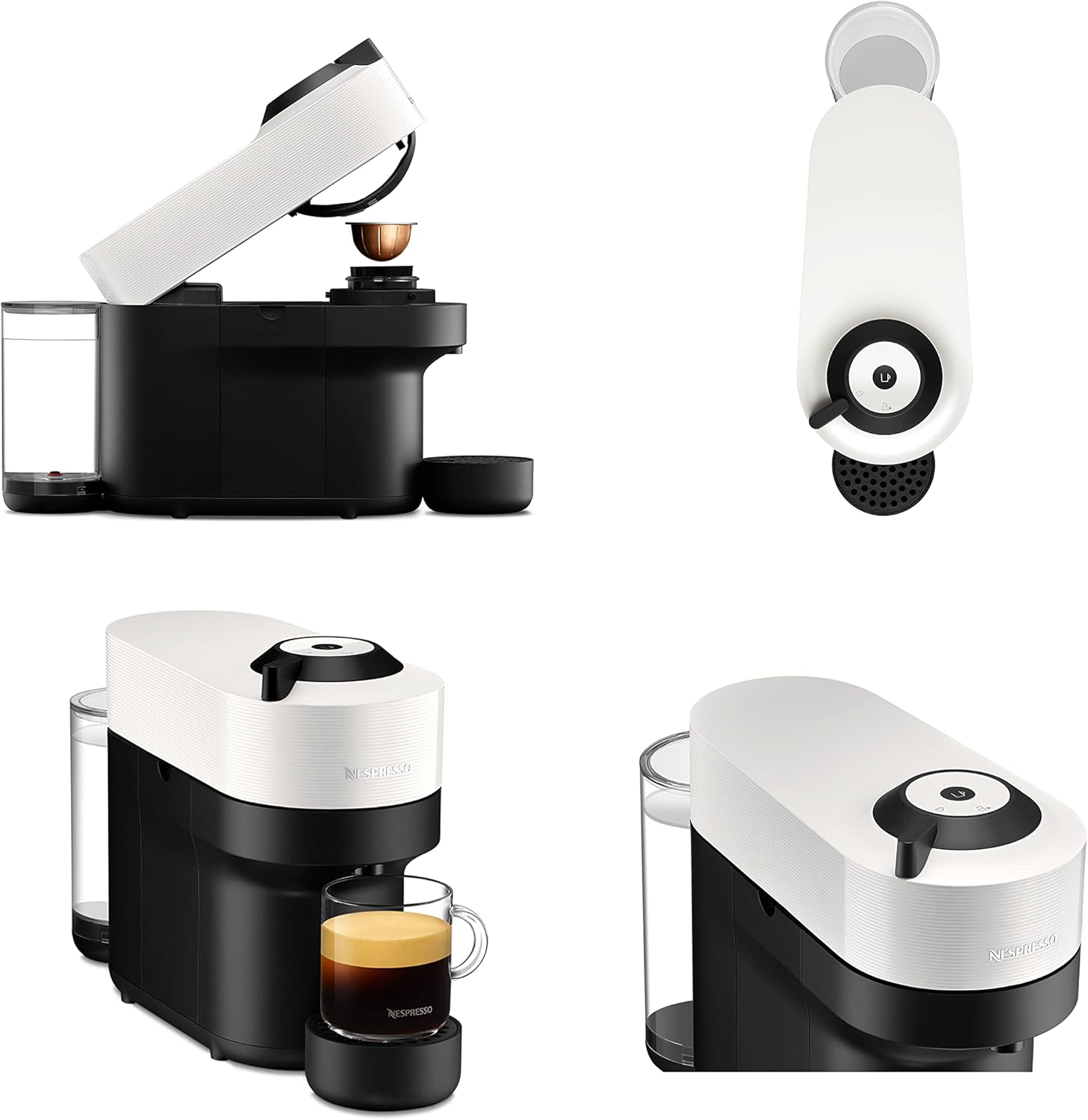 Nespresso Vertuo Pop Coffee Pod Machine - Coconut White