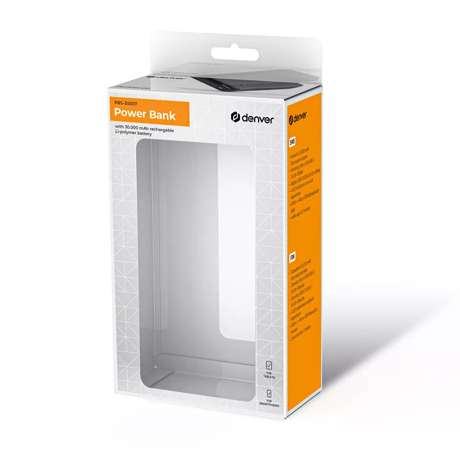 Denver 30000mAh Powerbank with Led Indicators | PBS-30007