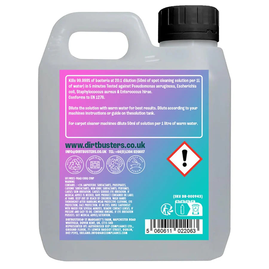 Dirtbusters Pet Pro Anti-Bac Spot Cleaning Solution (1L)