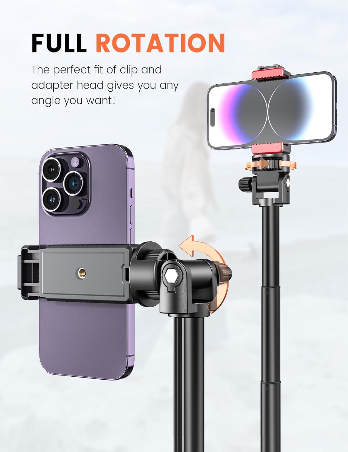 Pnitri Extendable Reinforced Phone Tripod Stand - 71" | PNT03
