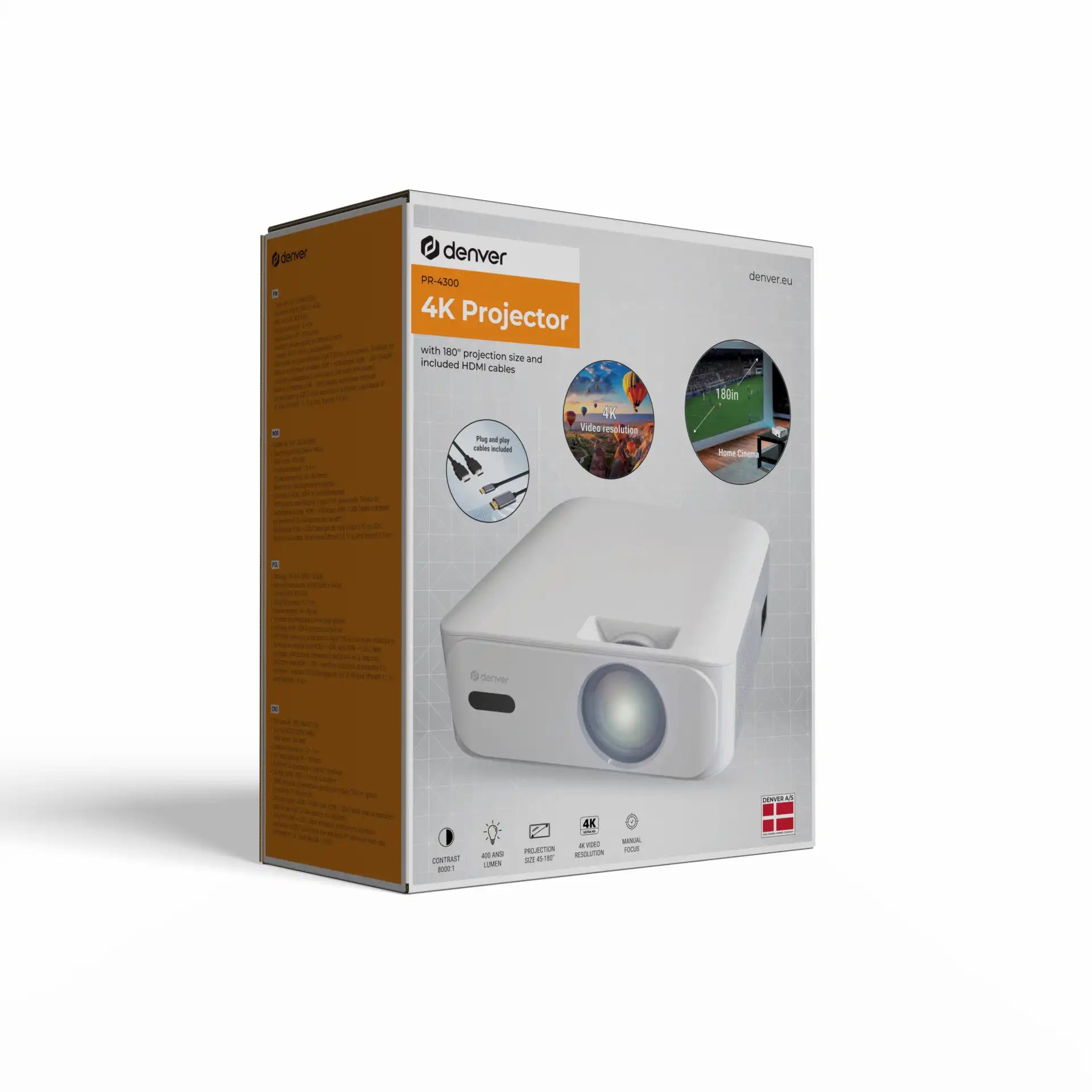 Denver Portable 4K Projector - PR-4300