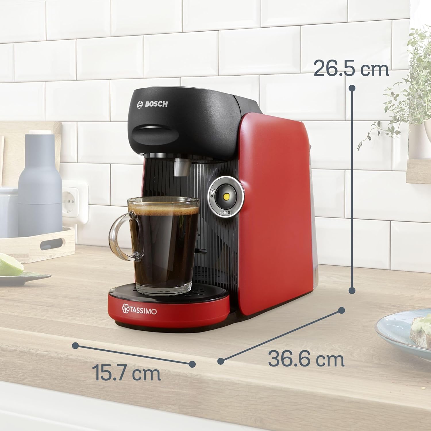 Tassimo by Bosch Finesse Friendly Pod Coffee Machine - Red