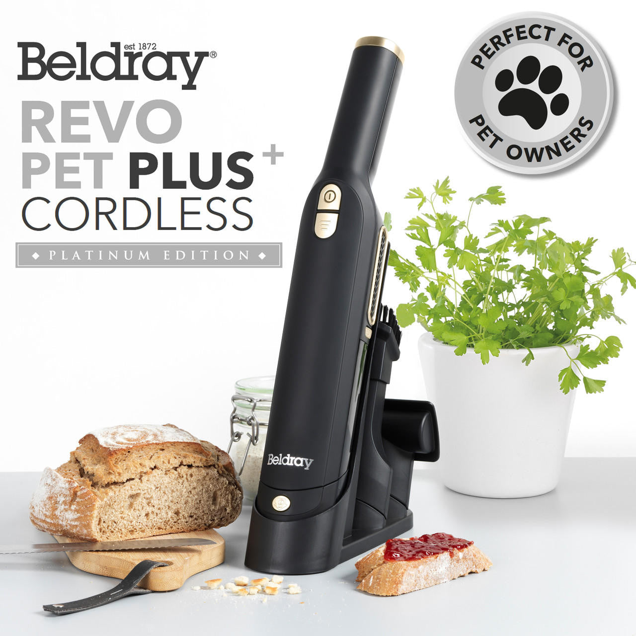 Beldray Revo Pet Plus+ Cordless Handheld Vacuum Cleaner - Black | BEL01111F