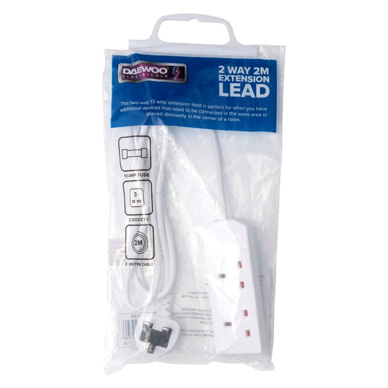Daewoo 2 Way Extension Lead 2M