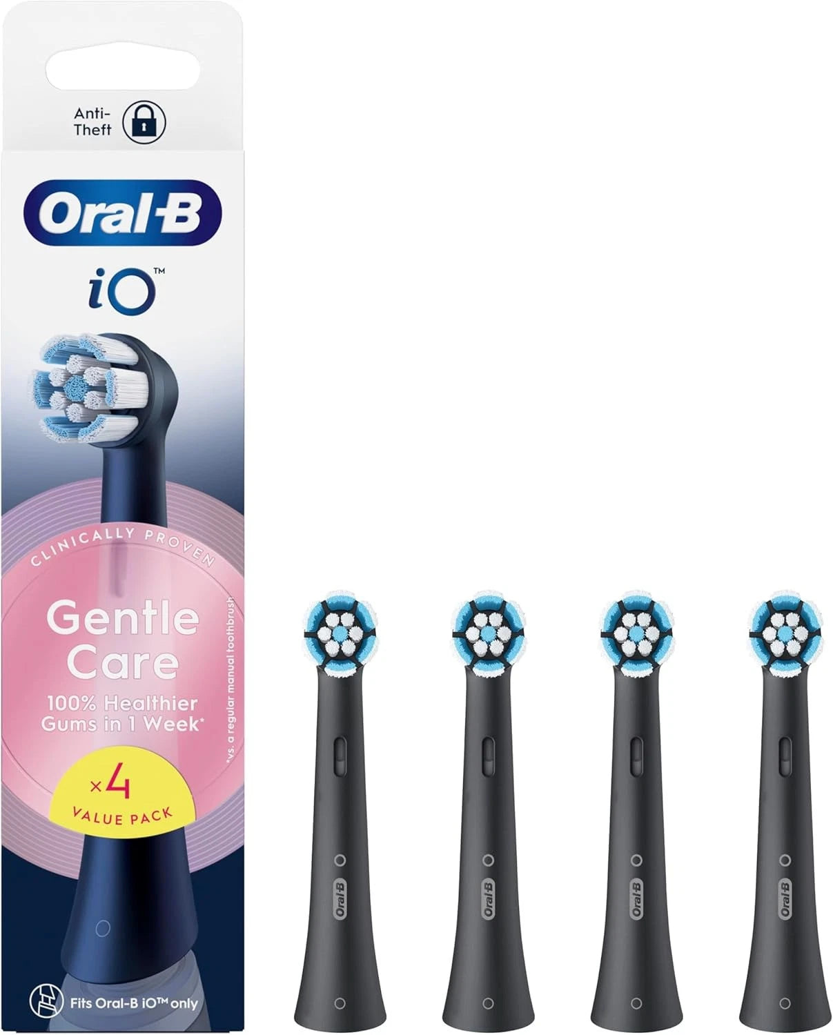 Oral-B iO Gentle Care Replacement Heads Black (4pcs)