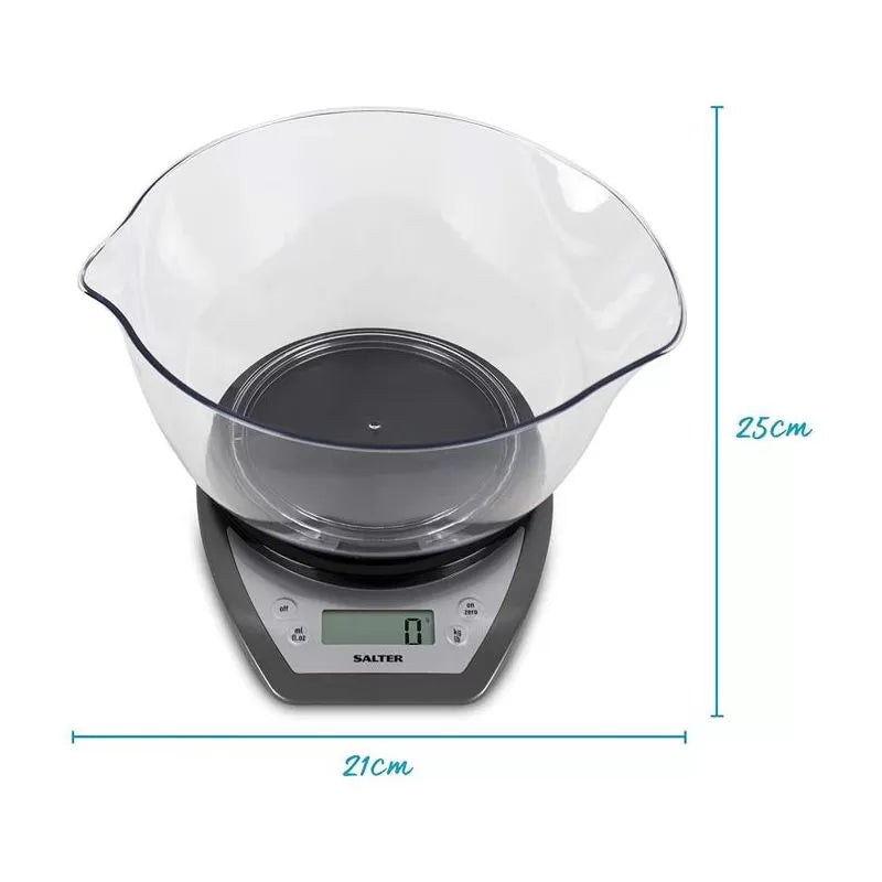 Salter 1024 Electronic Scale with Dual Pour Mixing Bowl