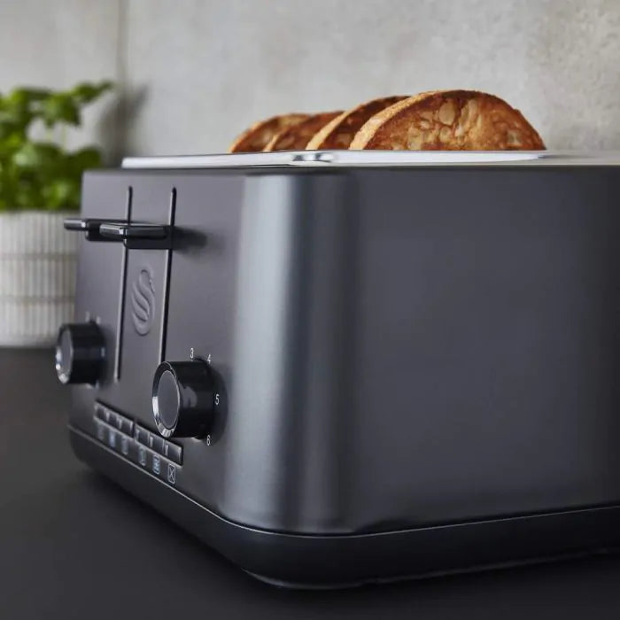 Swan Stealth 4 Slice Toaster - Black | ST34040BLKN