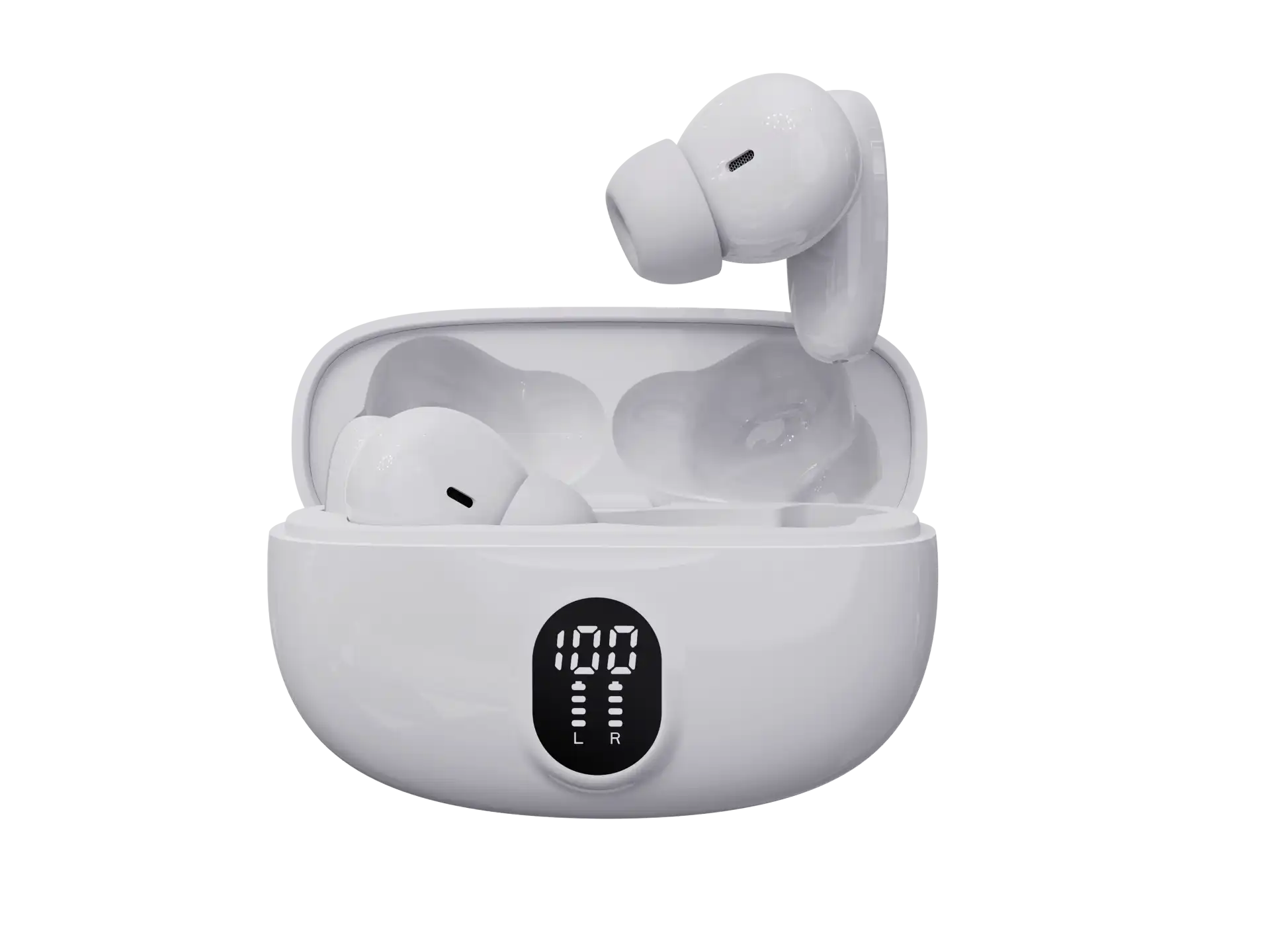 Denver White True wireless Bluetooth earbuds With charging case & handsfree function | TWE-57W