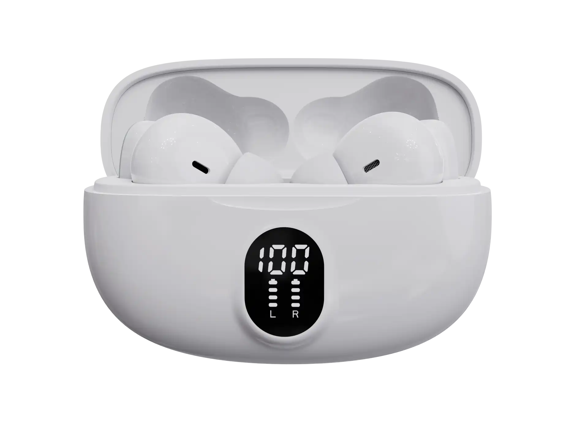 Denver White True wireless Bluetooth earbuds With charging case & handsfree function | TWE-57W