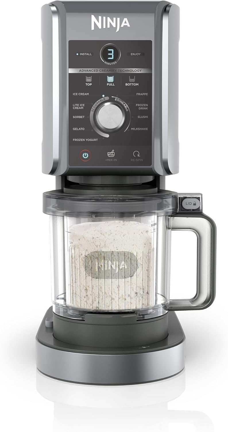 Ninja CREAMi Deluxe 10-in-1 Ice and Ice Drink Machine with 2 Cups | NC502