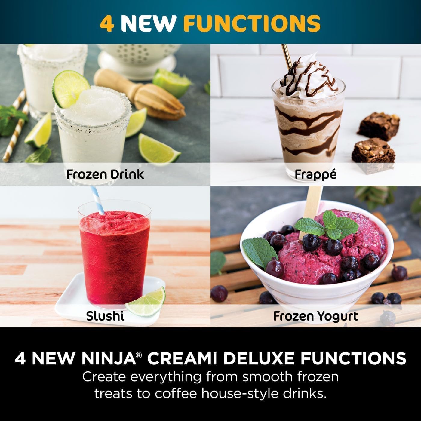 Ninja CREAMi Deluxe 10-in-1 Ice and Ice Drink Machine with 2 Cups | NC502