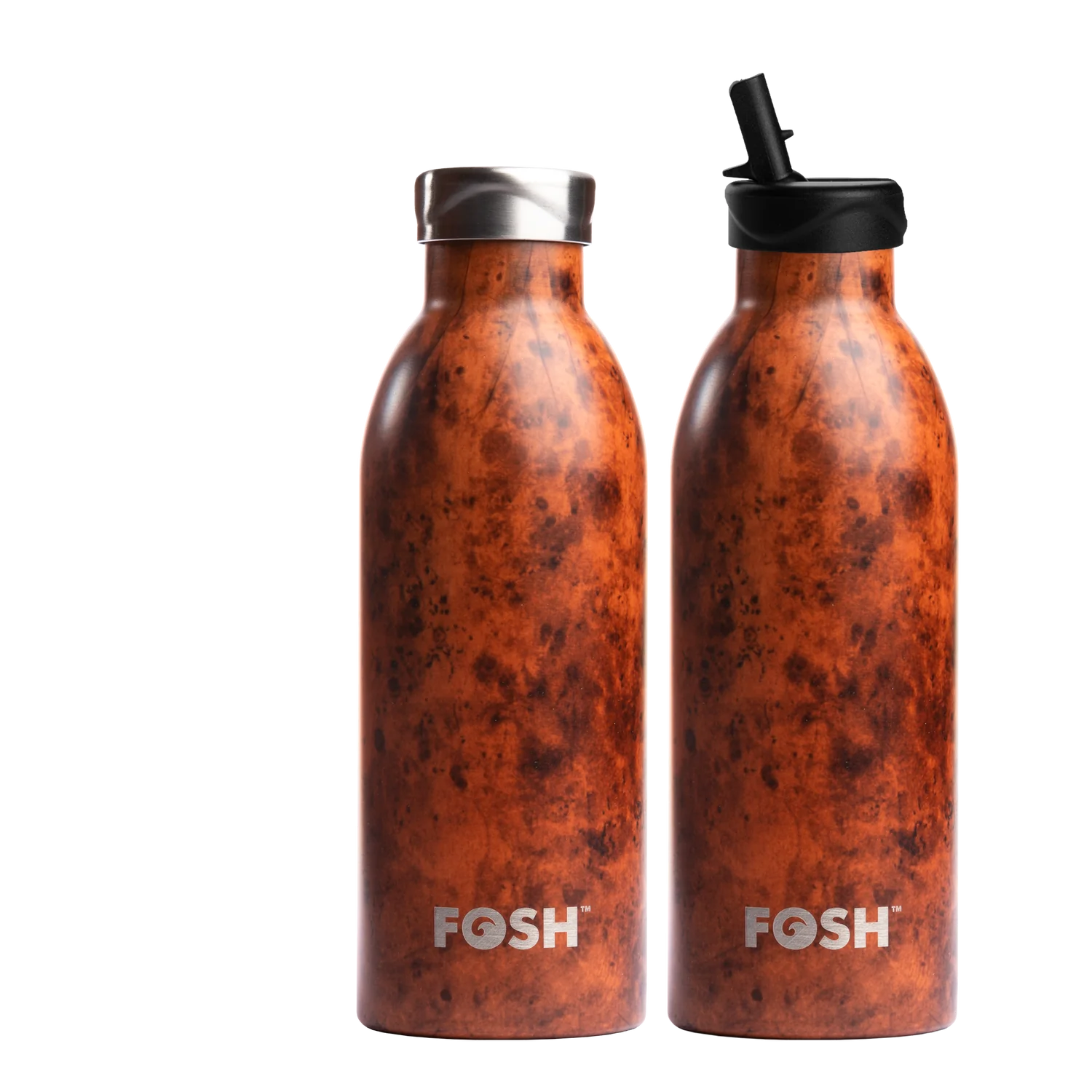 Fosh 500ml Vital 2.0 Insulated Reusable Bottle l Walnut