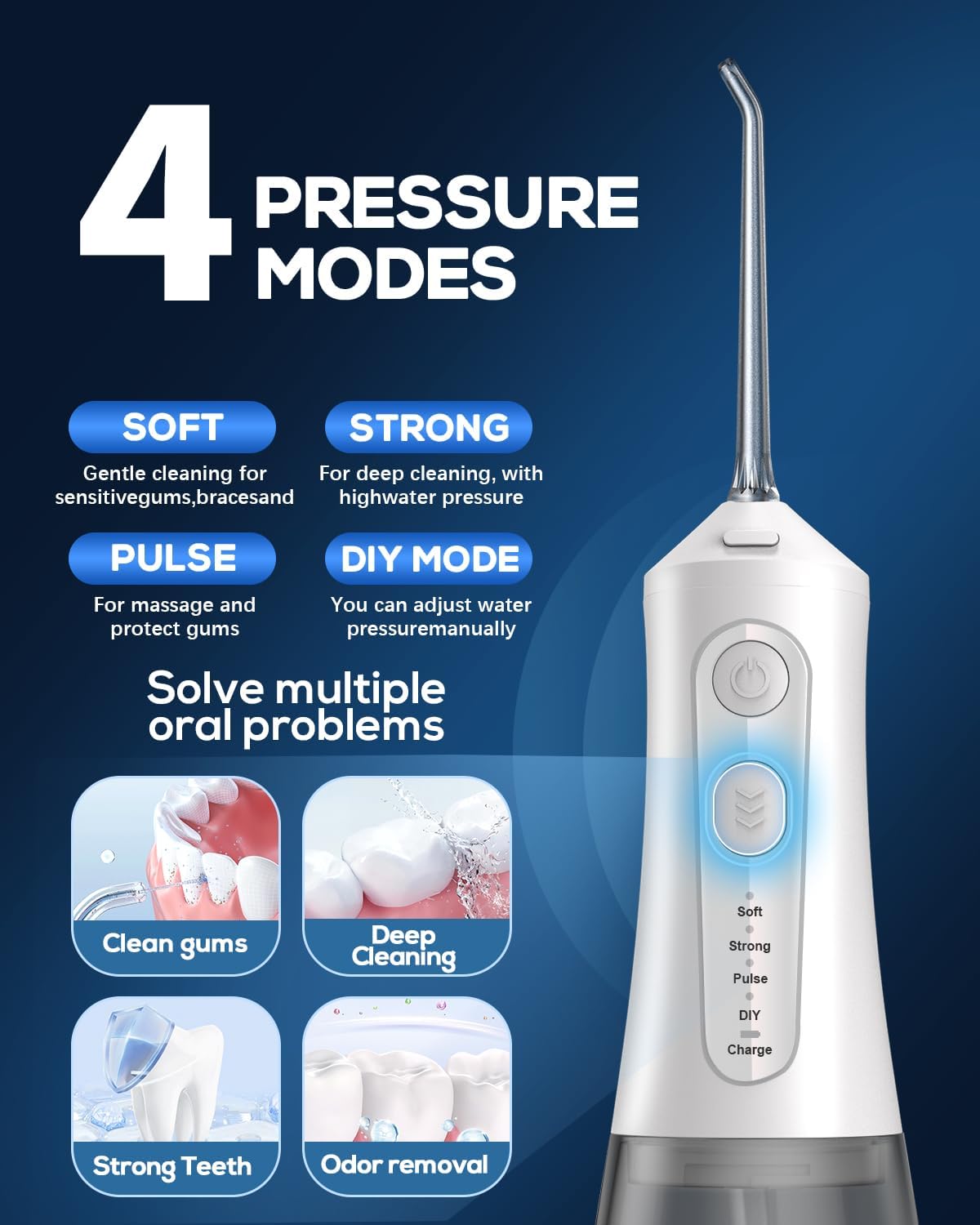 JTF Dental Portable Water Flosser - 300ML