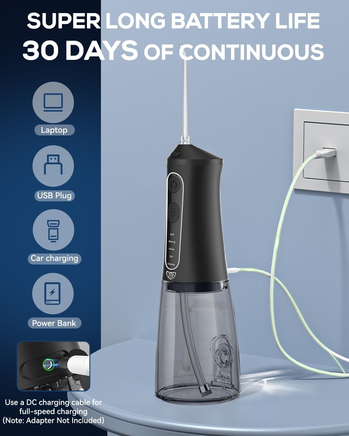 JTF Dental Portable Water Flosser - 300ML