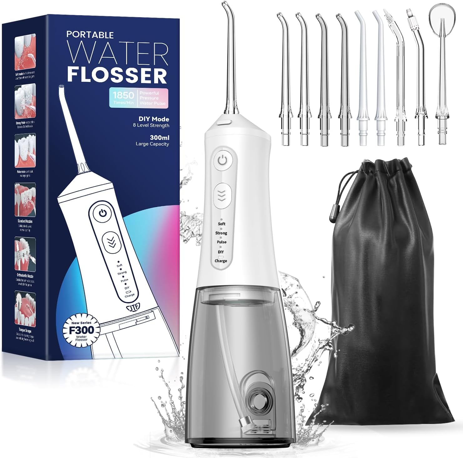 JTF Dental Portable Water Flosser - 300ML
