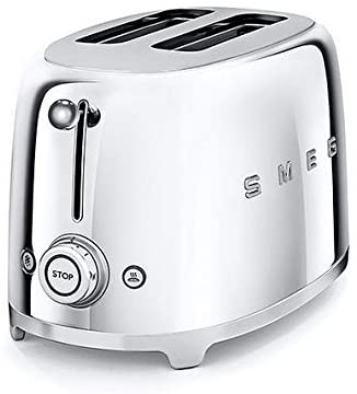 Smeg 50s Style Chrome Finish 2 Slice Toaster