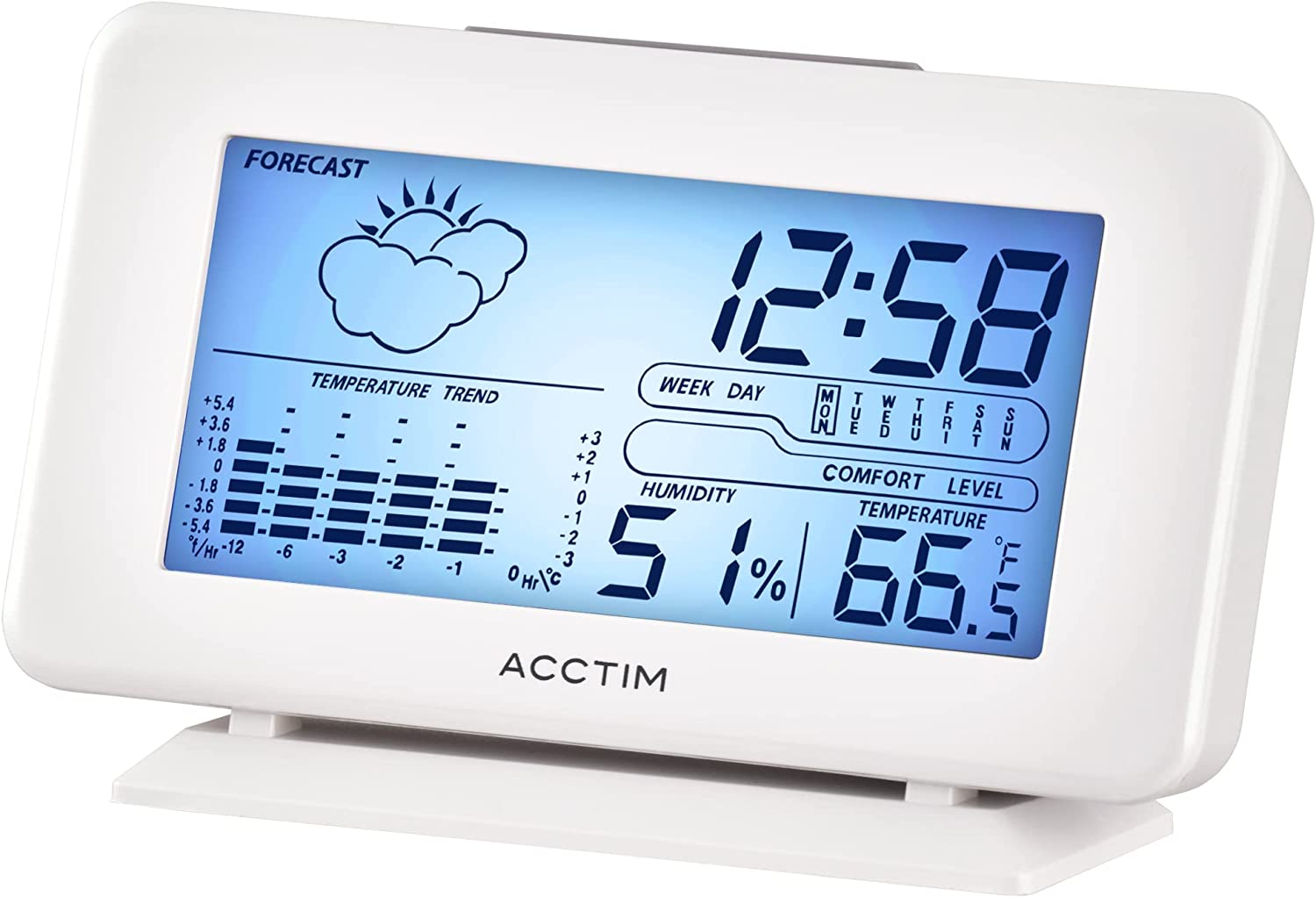 Acctim Vega LCD Weather Station Digital Alarm Clock