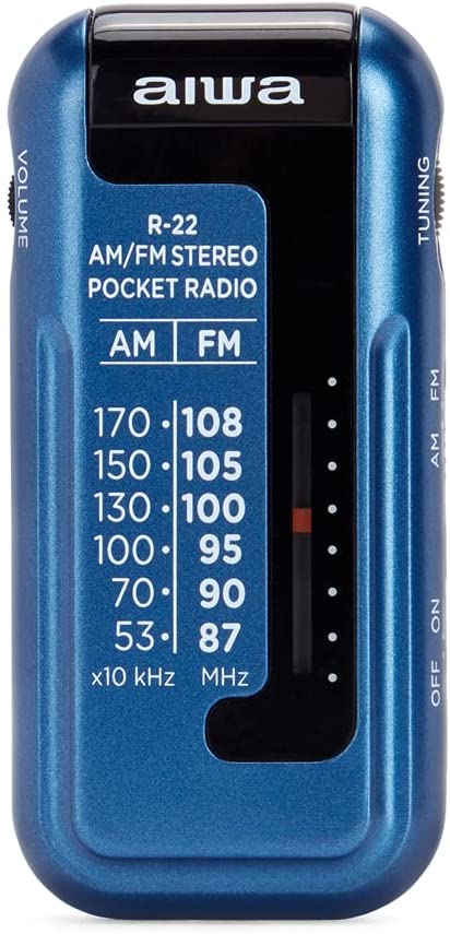 Aiwa Mini Pocket AW/FM Stereo Radio - R22