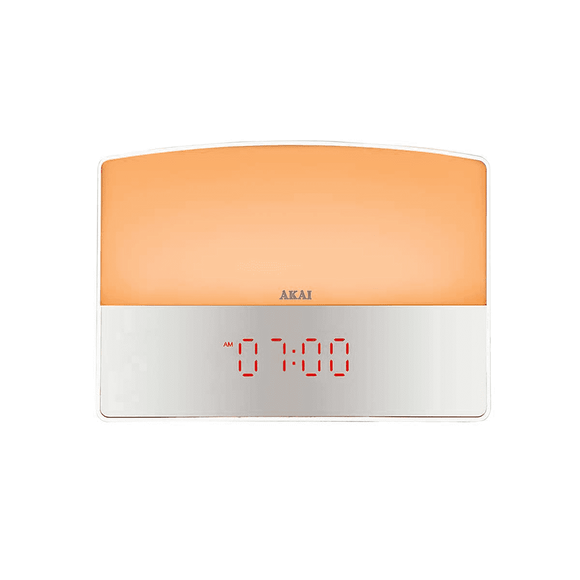 Akai Wake Up Light FM Clock Radio | White