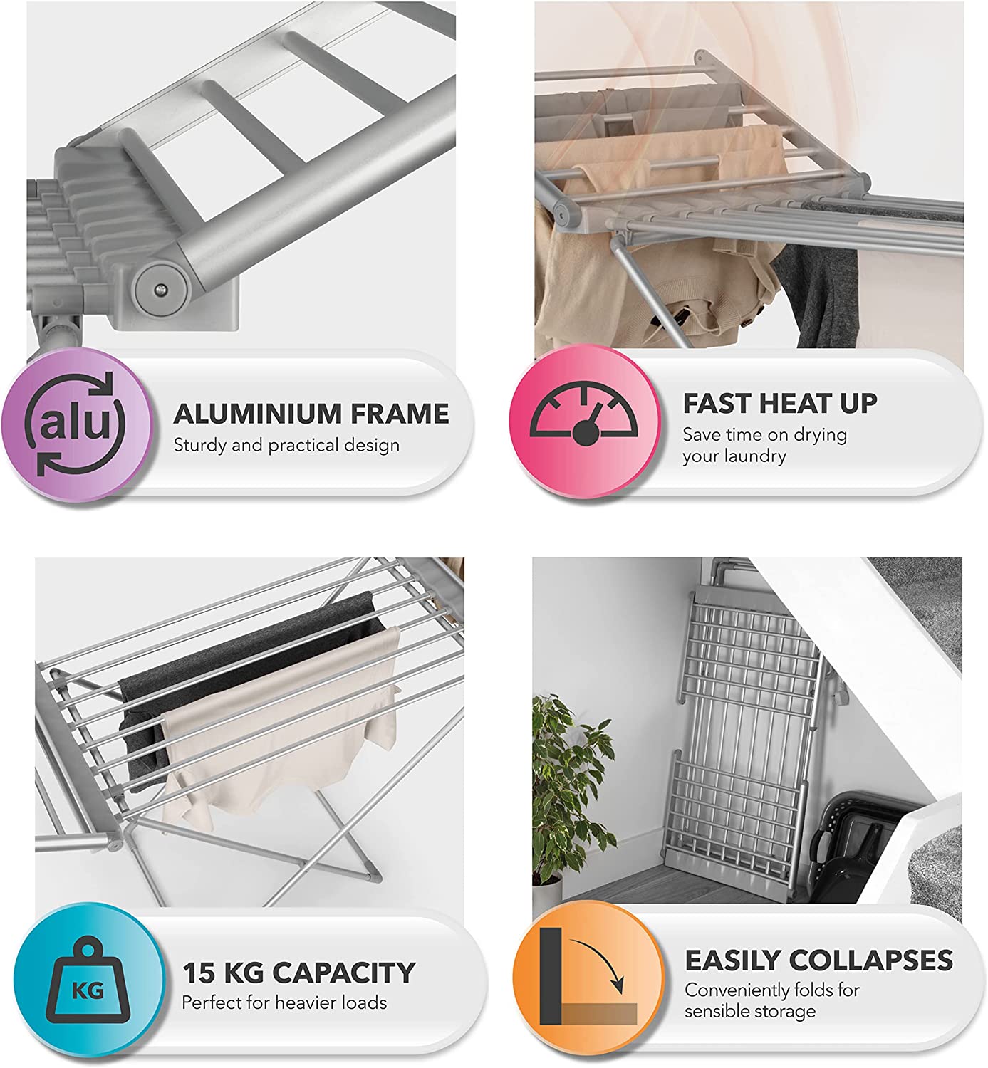 Beldray Heated Clothes Airer with Wings