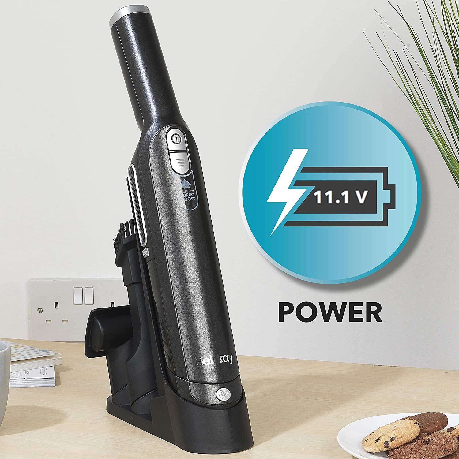 Beldray Revo Cordless Handheld Vacuum Cleaner With Charging Base