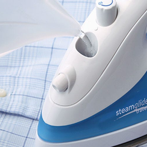 Russell Hobbs Steam Glide Travel Iron l White/Blue - 22470