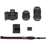 Canon EOS R50 Mirrorless Camera +18-45mm IS STM Lens + 55-210mm | Black