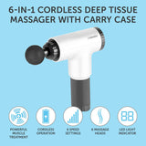 Carmen Massage Cordless Deep Tissue Massager with Carry Case