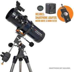 Celestron AstroMaster 114EQ Telescope With Motor Drive & Phone Adapter