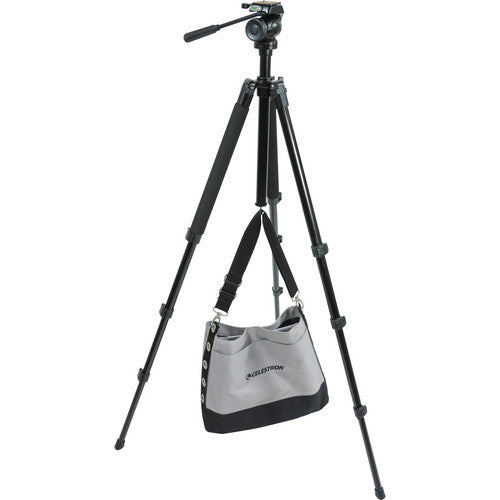 Trípode Celestron TrailSeeker con cabezal panorámico fluido 