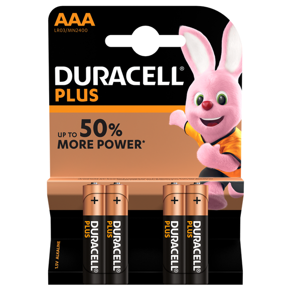 Duracell AAA Plus Batteries | Pack of 4