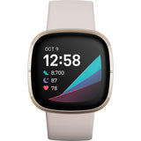 Fitbit Sense GPS Smartwatch l Lunar White / Soft Gold
