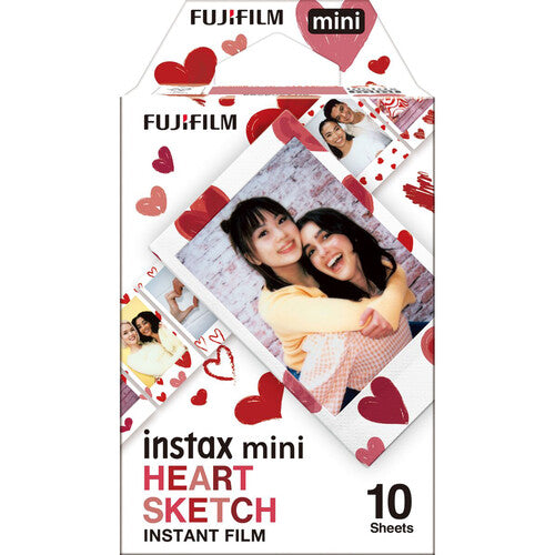 Fujifilm Instax MINI Heart Sketch Instant Film | 10 Exposures