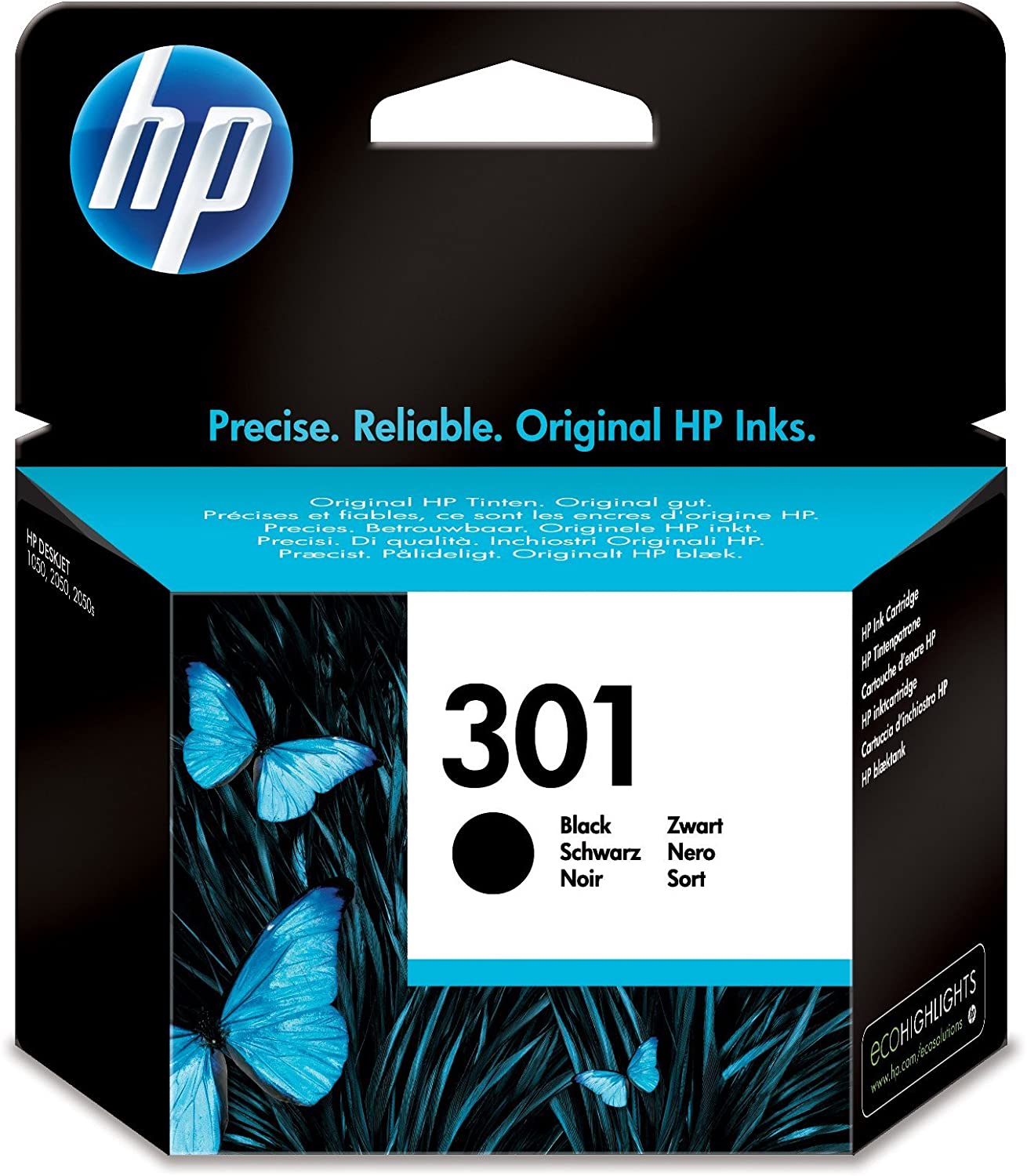 Cartucho de tinta original HP 301 | Negro - CH561EE