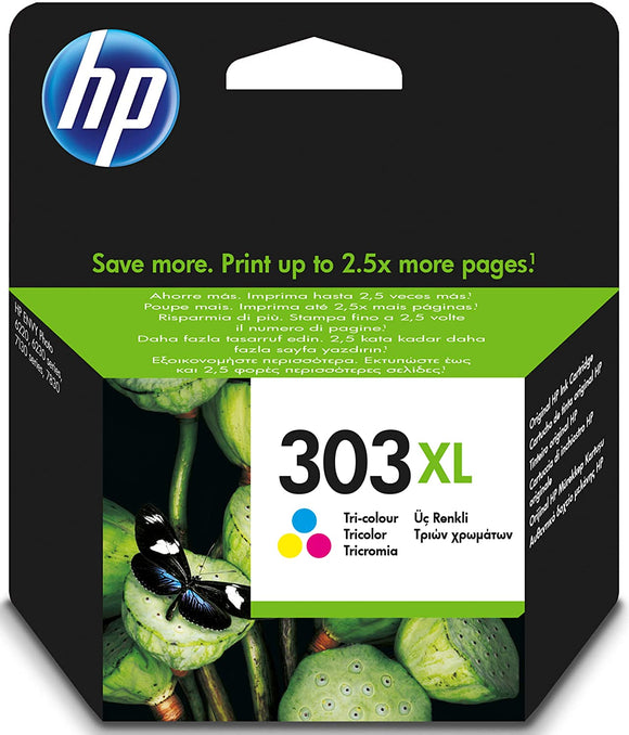 HP 303XL High Yield Original Ink Cartridge | Tricolor - T6N03AE