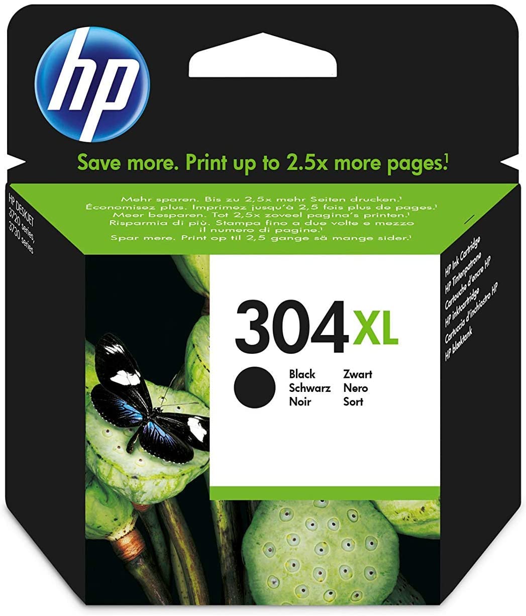 Cartucho de tinta original HP 304XL de alto rendimiento | Negro - N9K08AE