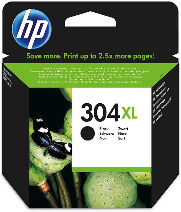 HP 304XL High Yield Original Ink Cartridge | Black - N9K08AE