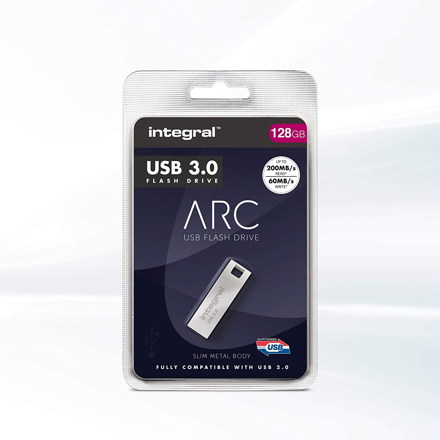 Integral INFD128GBARC3.0 128GB USB 3.0 Arc Flash Drive