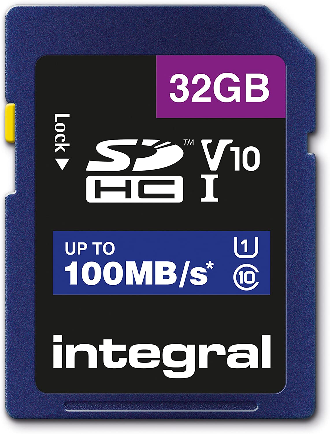 Tarjeta SD de alta velocidad Integral INSDH32G-100V10 de 32 GB SDHC/XC 100 MB/s UHS-I V10 U1