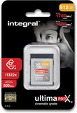 Integral INCFE512G1700/1600 512MB ULTIMAPRO X2 CFEXPRESS Cinematic Type B 2.0 Card