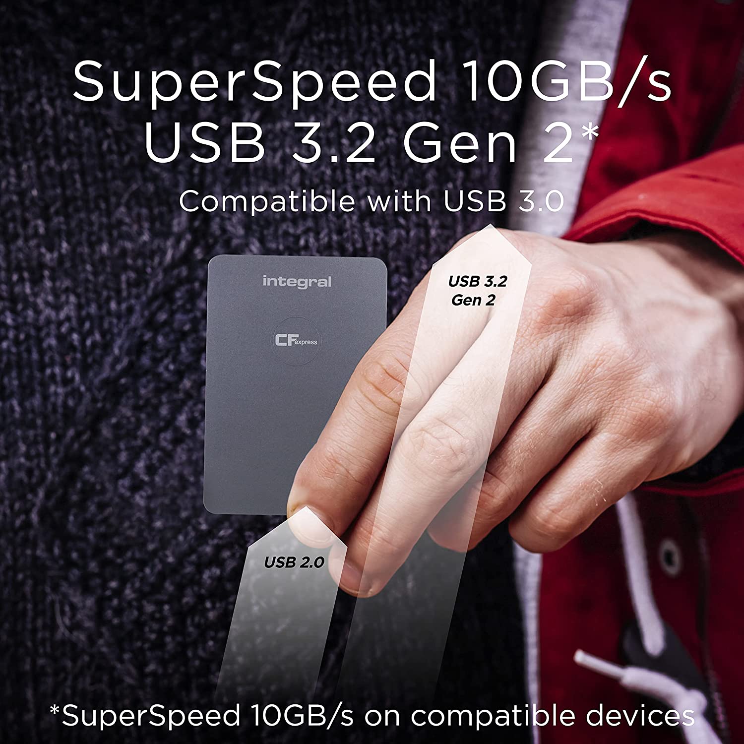 Integral INCRUSB3.0ACCFEV2 USB 3.0 CFexpress Type 2 (USB3.2) Memory Card Reader