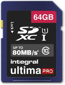 Integral INSDX64G10-80U1 UltimaPro 64GB SDXC Class 10 Memory Card