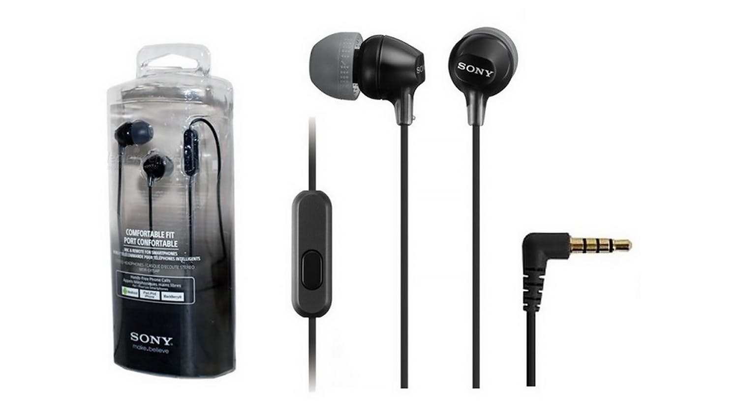 Sony MDR-EX15AP In-Ear Earbud Headphones with Mic