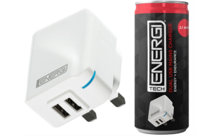 Tech Energi® Dual Twin 2.1A USB Charger l White