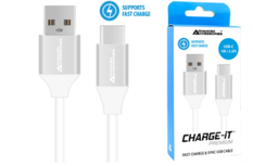 AA Charge-It Premium USB-C Cable 1M | White