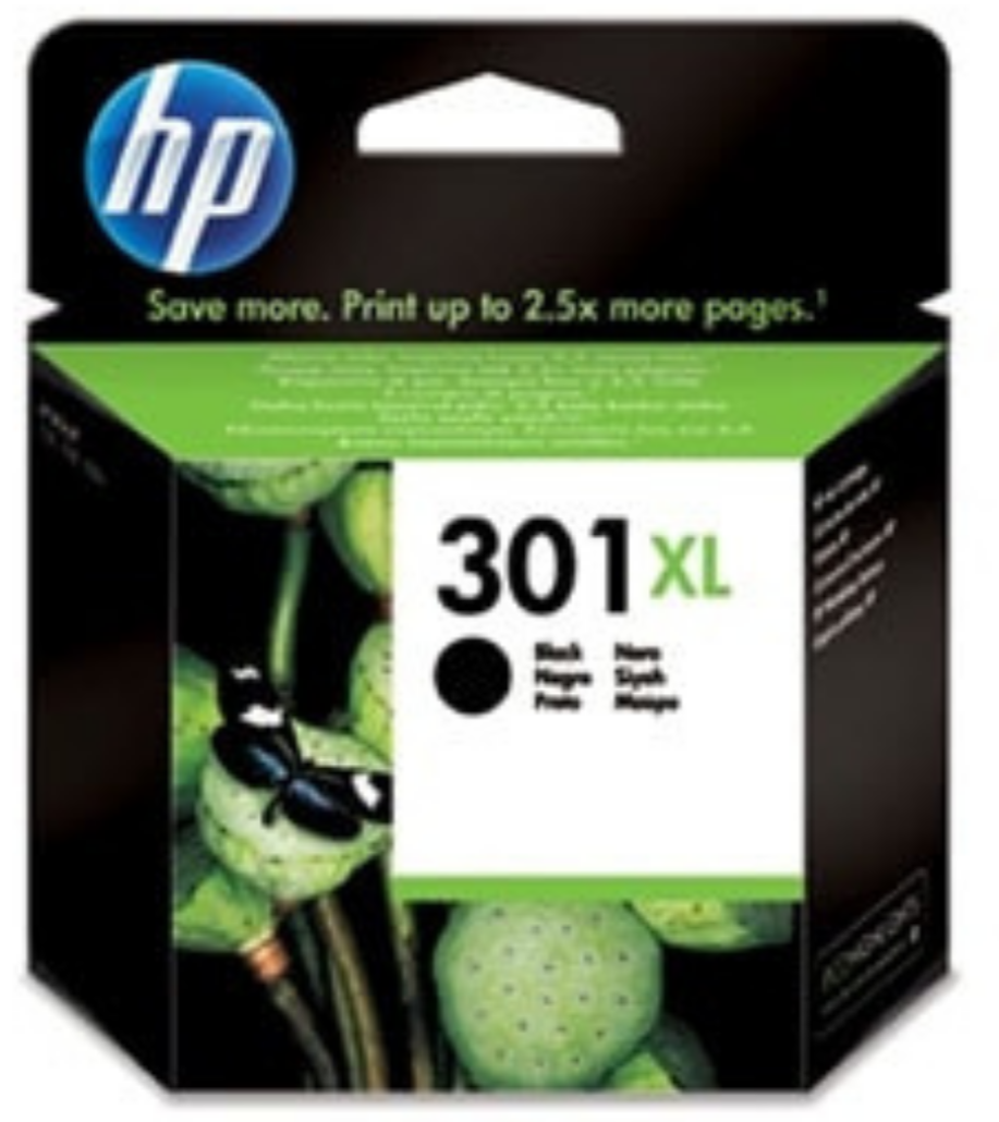 Cartucho de tinta original HP 301XL de alto rendimiento | Negro - CH563EE