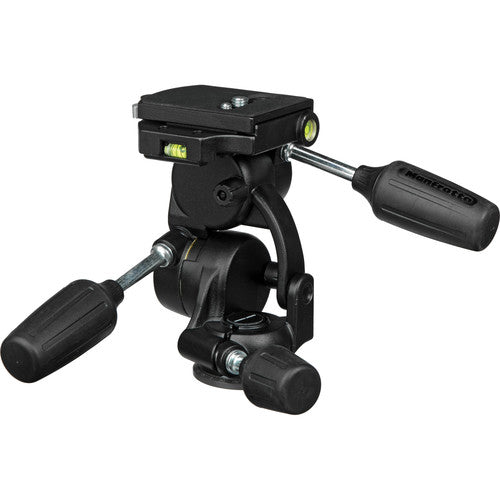 Cabezal de giro e inclinación de 3 vías Manfrotto 808RC4 con placa de liberación rápida 410PL 